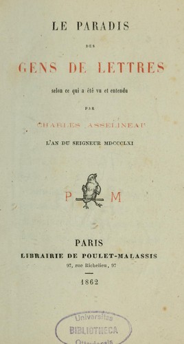 Le paradis des gens de lettres selon ce qui a été bu et entendu
