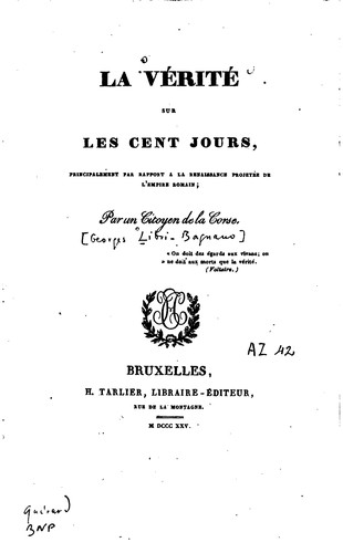 La vérité sur les Cent jours