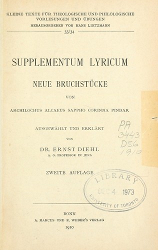 Supplementum Lyricum