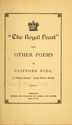 The royal pearl and other poems