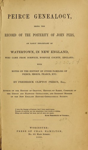 Peirce genealogy