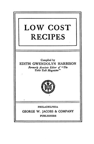 Low cost recipes