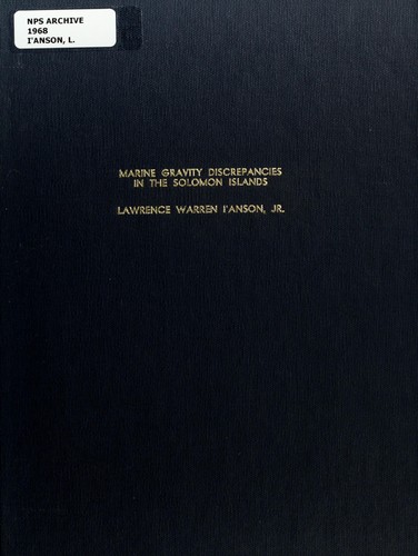 Marine gravity discrepancies in the solomon islands