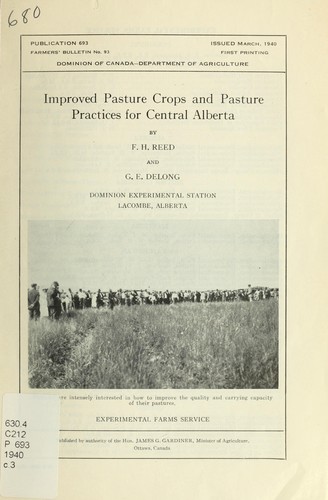 Improved pasture crops and pasture practices for central Alberta
