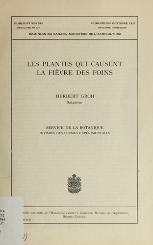 Les plantes qui causent la fièvre des foins
