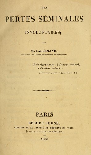 Des pertes séminales involontaires