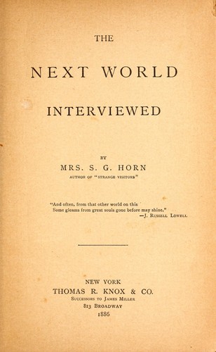 The next world interviewed