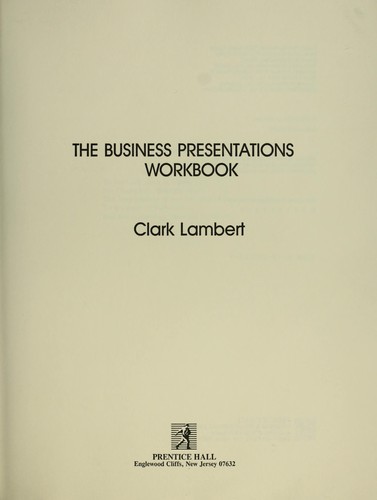 The business presentations workbook