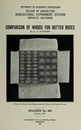 Comparison of woods for butter boxes