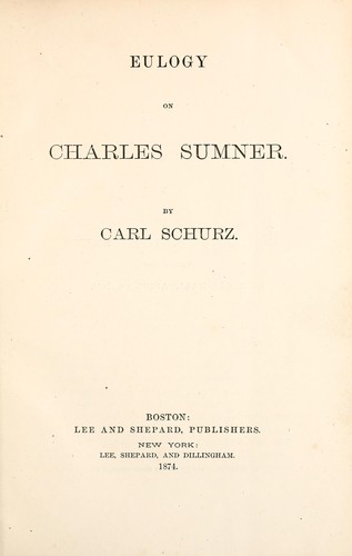 Eulogy on Charles Sumner