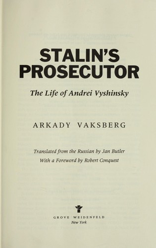 Stalin's Prosecutor