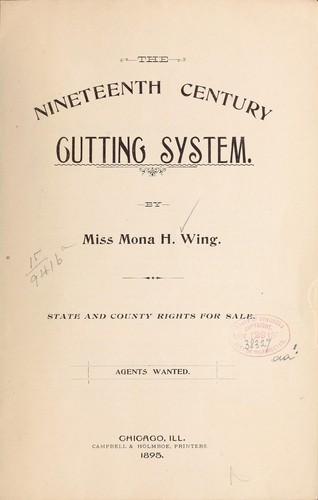 The nineteenth century cutting system...