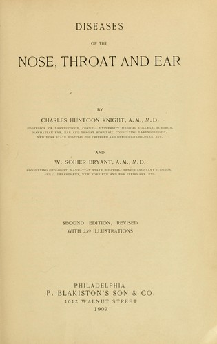 Diseases of the nose, throat and ear