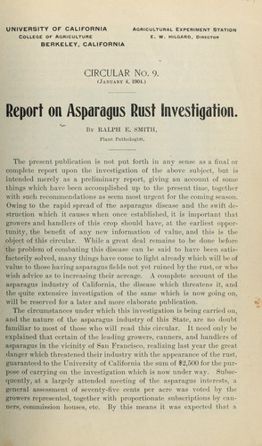 Report on asparagus rust investigation