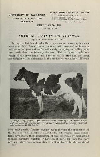 Official tests of dairy cows