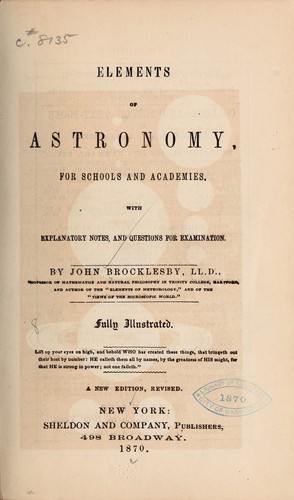 Elements of astronomy ...