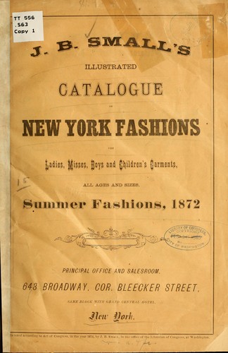 J. B. Small's illus. cat. of...fashions