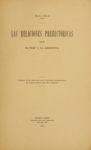 Las relaciones prehistóricas entre el Perú y la Argentina