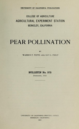 Pear pollination