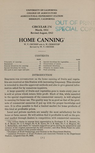 Home canning