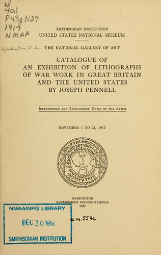 Catalogue of an exhibition of lithographs of war work in Great Britain and the United States