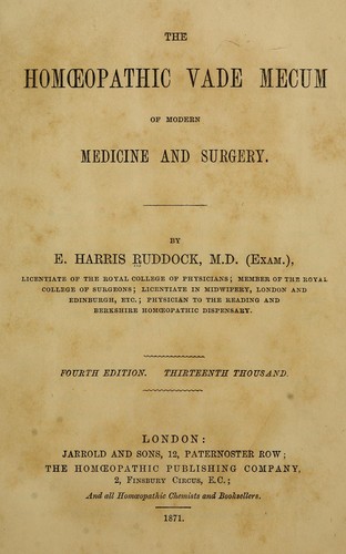 The homoeopathic vade mecum of modern medicine and surgery ...
