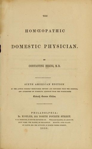 The homœopathic domestic physician