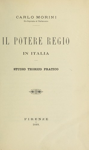 Il potere regio in Italia