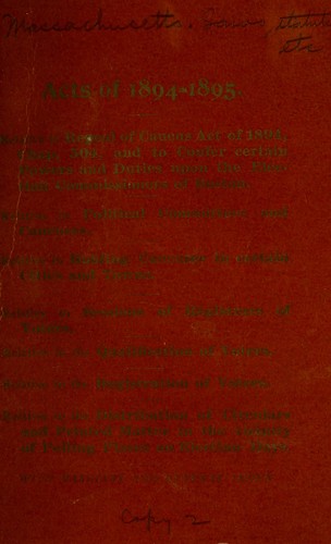 Acts of 1894-1895