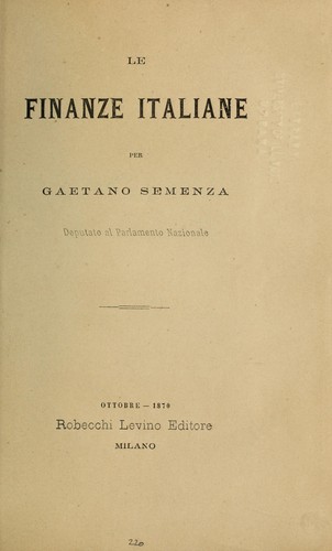 Le finanze italiane