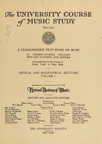 Critical and biographical sketches