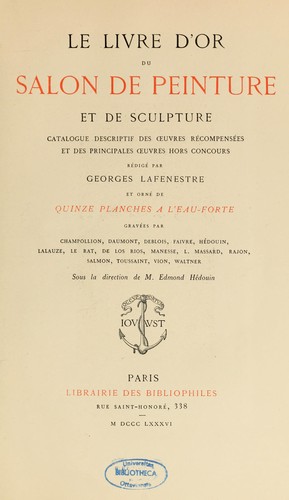 Le Livre d'or du Salon de peinture et de sculpture