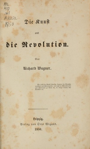 Die Kunst und die Revolution