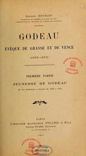 Godeau, évêque de Grasse et de Vence (1605-1672)