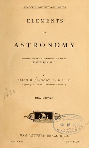 Elements of astronomy