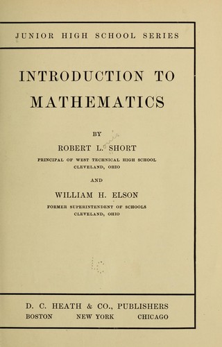 Introduction to mathematics