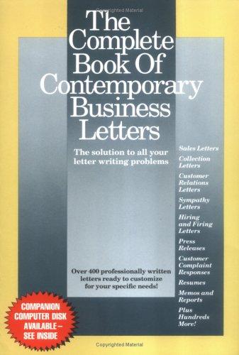 The Complete book of contemporary business letters