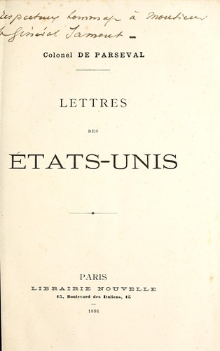 Lettres des États-Unis