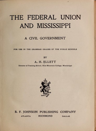 The federal Union and Mississippi