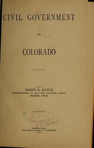 Civil government of Colorado