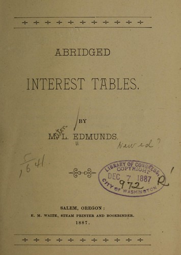Abridged interest tables