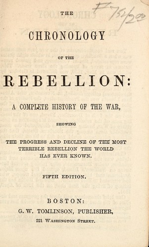The chronology of the rebellion