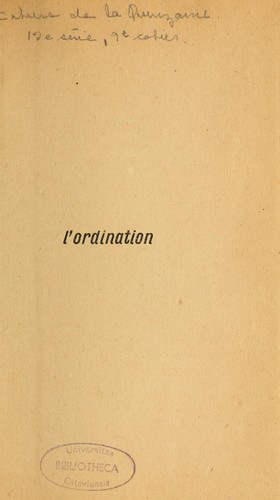 L'Ordination