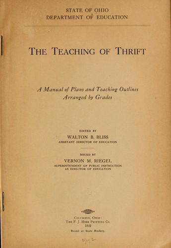 The teaching of thrift