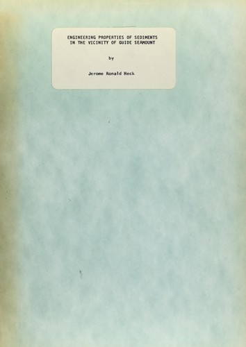 Engineering properties of sediments in the vicinity of Guide Seamount