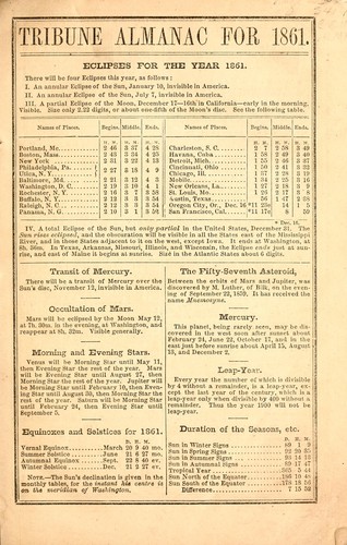 The Tribune almanac and political register for 1861