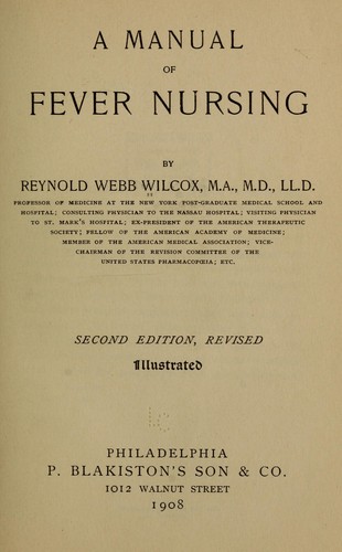 A manual of fever nursing