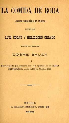 La comida de boda