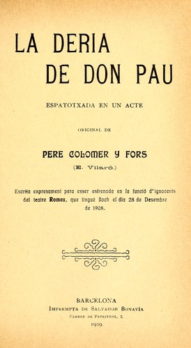 La deria de don Pau
