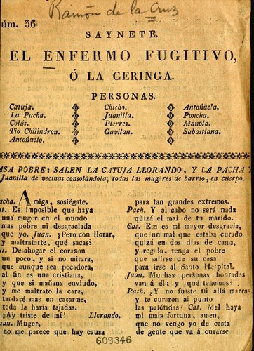 El enfermo fugitivo, o, La geringa